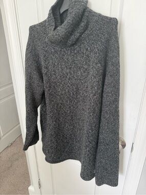 Michael Kors Charcoal Gray Chunky Cowl Neck Sweater